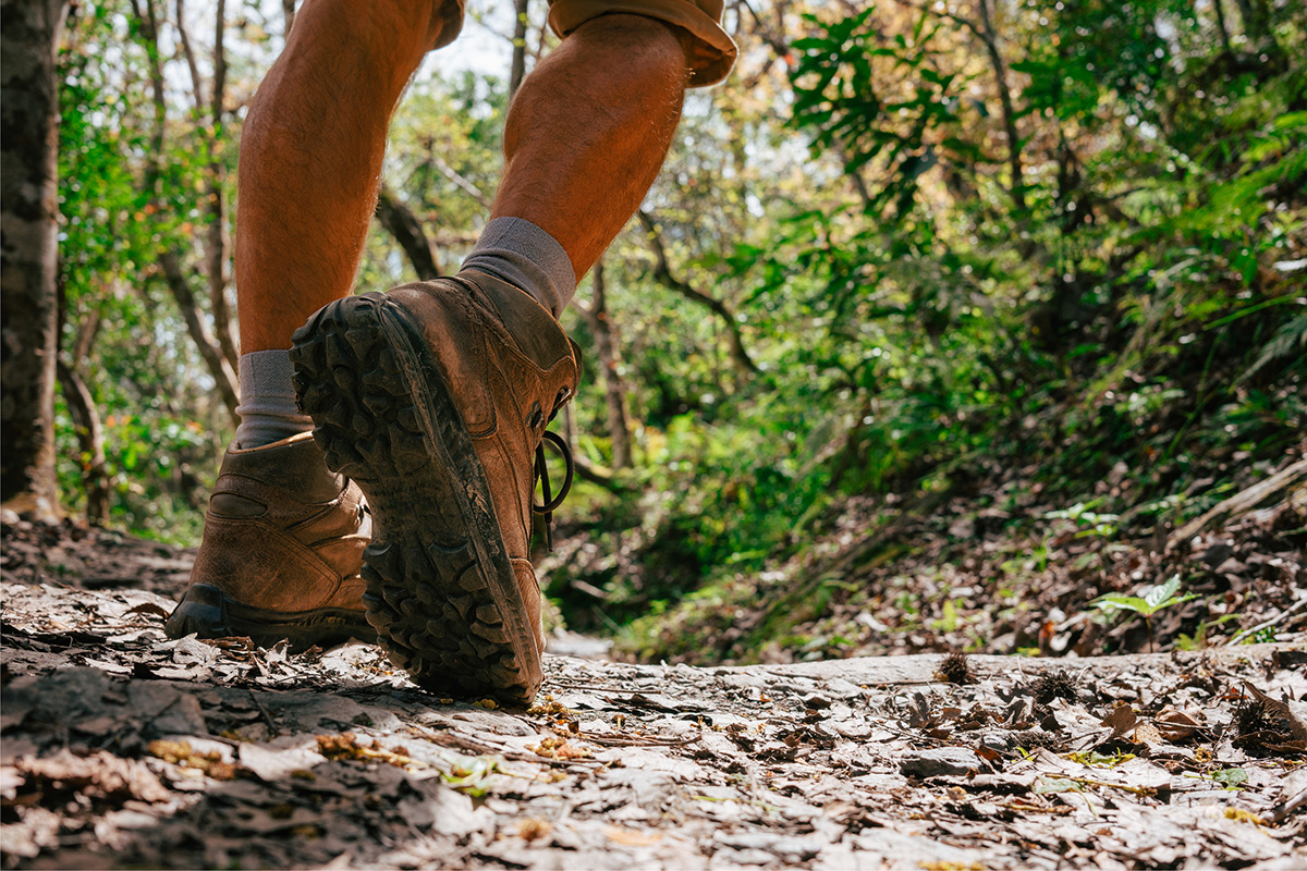 training hikes on uneven ground